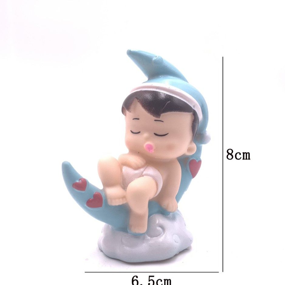  Tượng Em Bé Nằm Cung Trăng Xanh (PKT-999-062) 