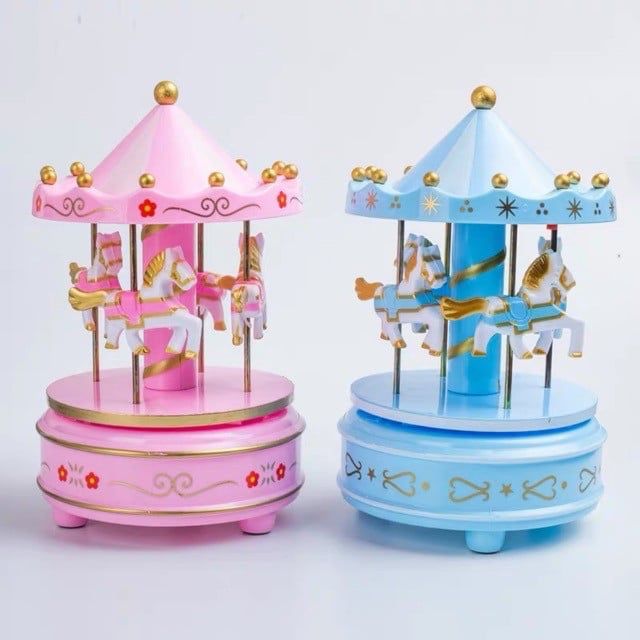  Vòng Xoay Ngựa Gỗ Có Nhạc Hồng (PKT-999-211) 