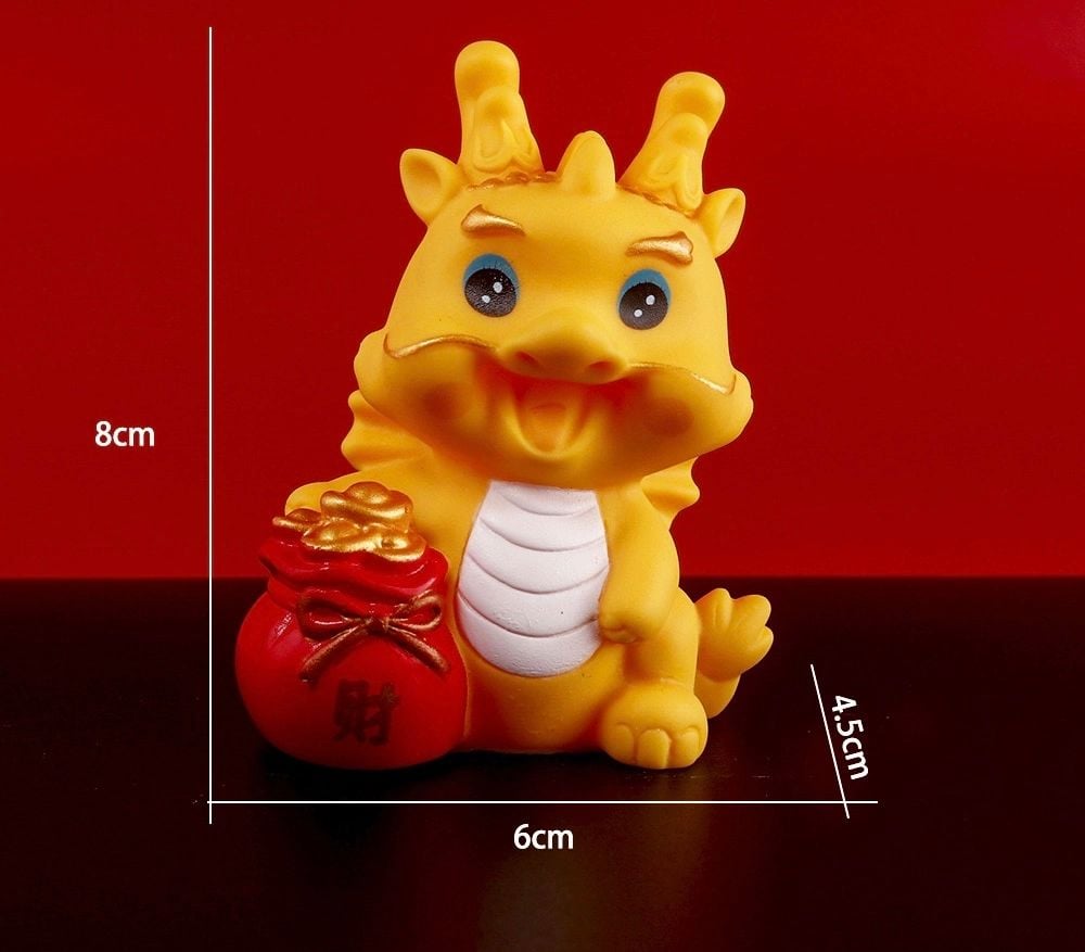  Tượng Rồng Vàng Ôm Hủ Tiền (PKT-999-273) 