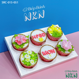  Set Cupcake Sinh Nhật 6 Bánh Kết Hoa (SRC-015-051) 