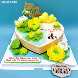  Bánh Sinh Nhật Hoa Sen - Trái Tim (SD-013-010) 