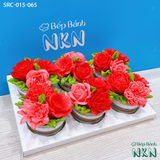  Set Quà Tặng 6 Cupcake Kết Hoa Đỏ (SRC-015-065) 
