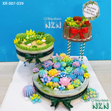  Tháp Bánh Sinh Nhật Sen Đá 3 Tầng (XR-007-039) 