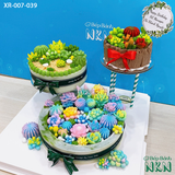  Tháp Bánh Sinh Nhật Sen Đá 3 Tầng (XR-007-039) 