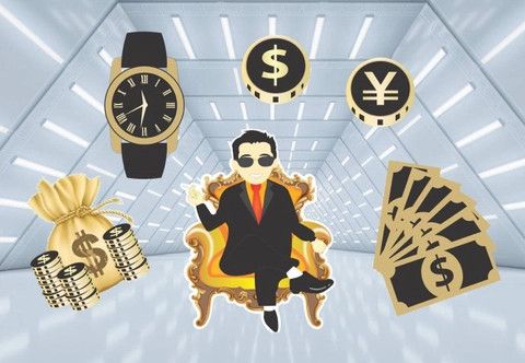  Set Cắm Thẻ Giấy Quý Ông Tỷ Phú Tiền Vàng  (PKCG-997-149) 