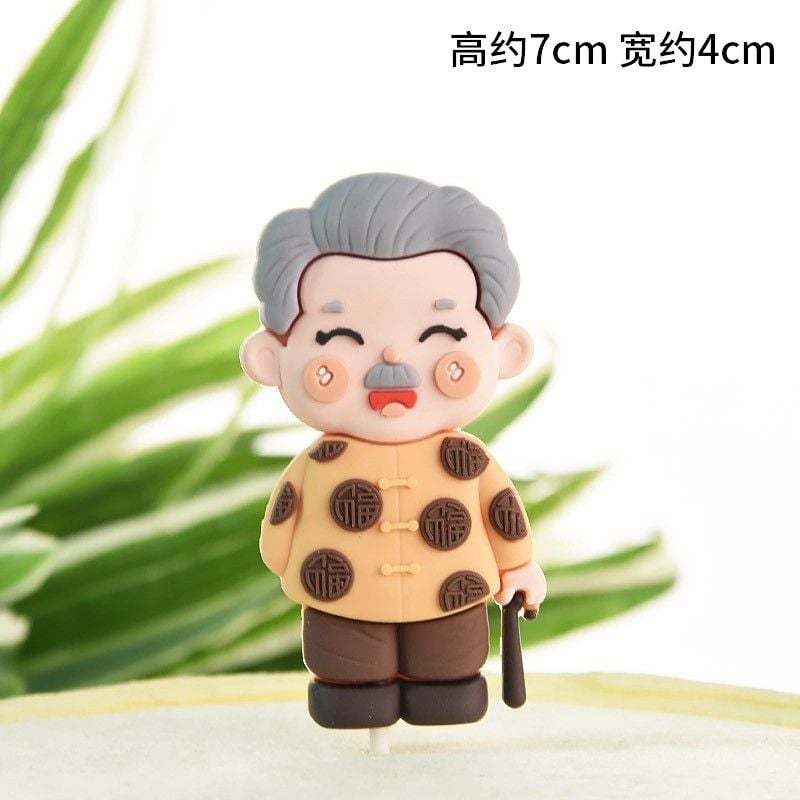  Tượng Ông Tóc Ghi Áo Vàng (PKT-999-293) 