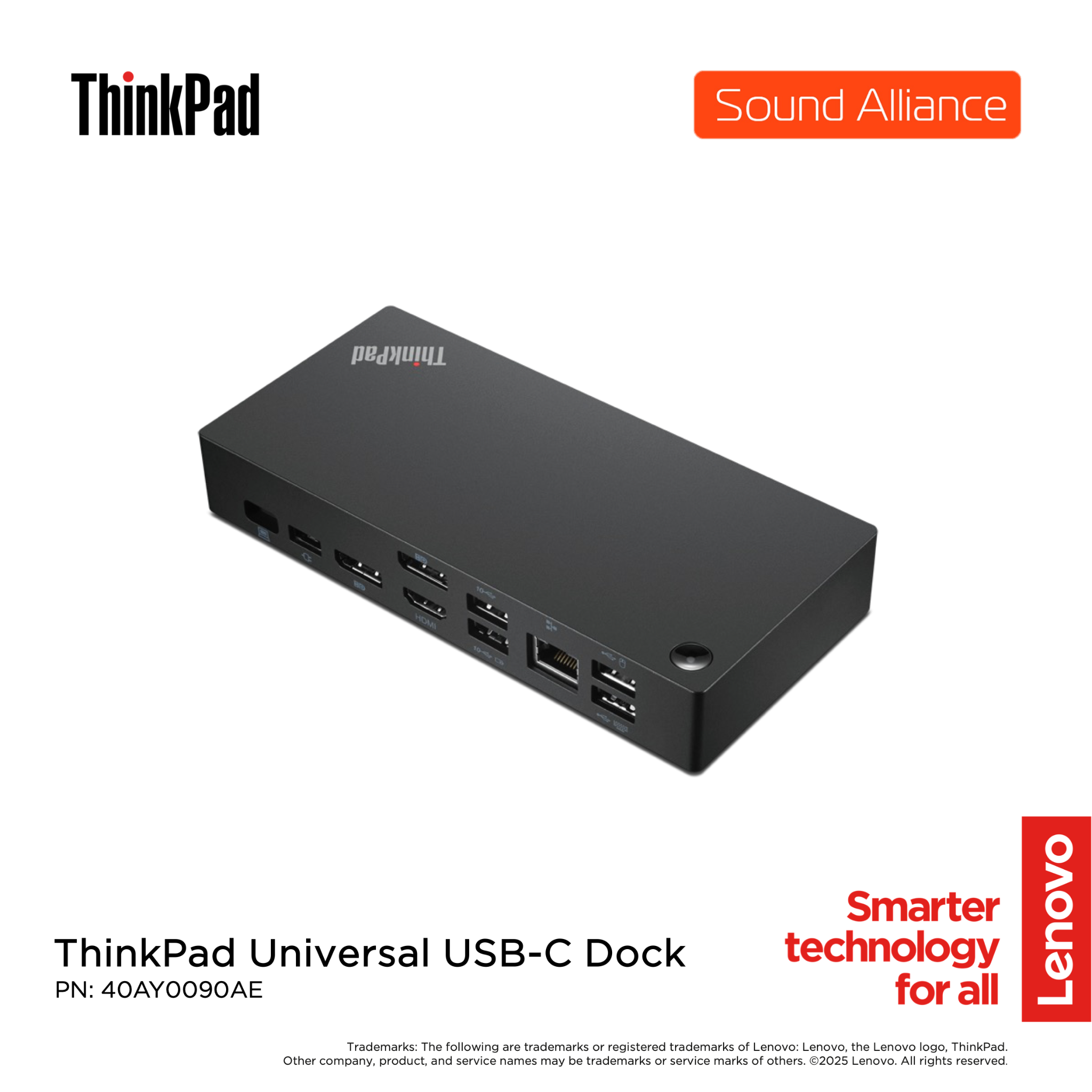  Lenovo ThinkPad Universal USB-C Dock (40AY0090AE) 