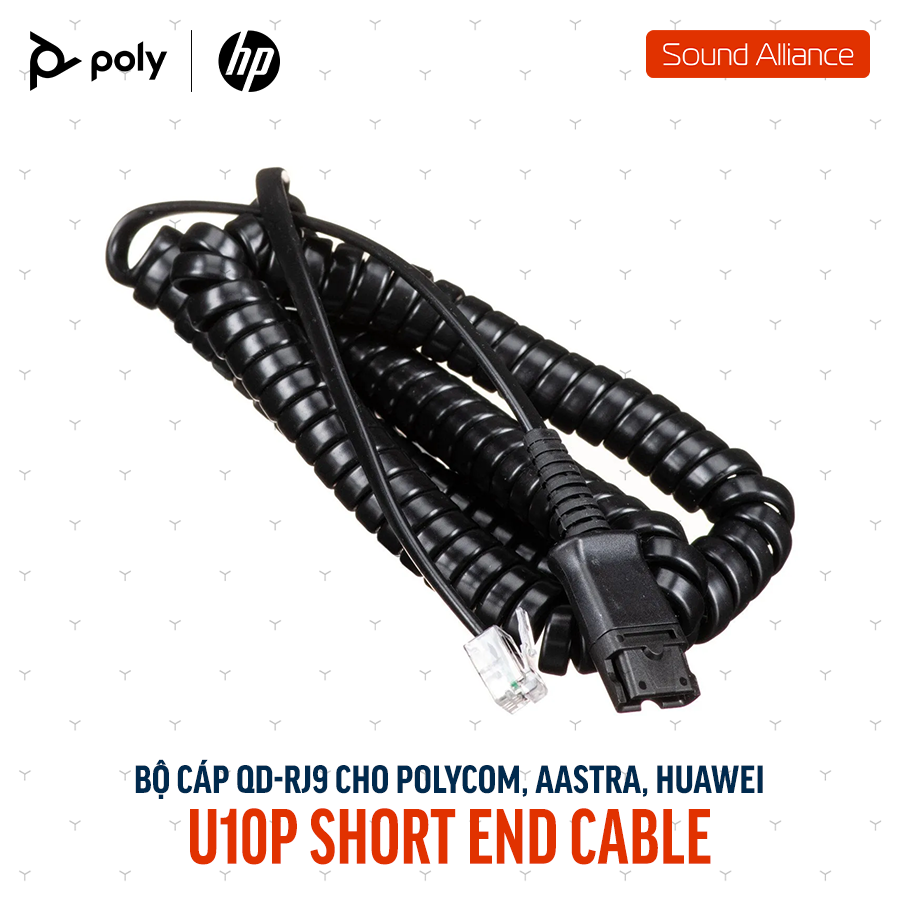  Bộ cáp kết nối QD sang RJ9 cho điện thoại Poly U10P Short End 784Q5AA 
