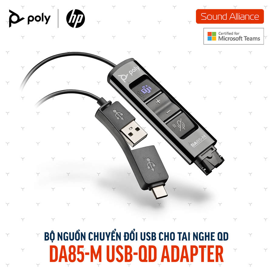  Bộ nguồn cho tai nghe tổng đài Quick Disconnect Poly DA85-M (786C8AA) 