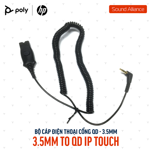  Bộ cáp kết nối QD sang 3.5mm cho điện thoại Poly IP-Touch (85Q43AA) 