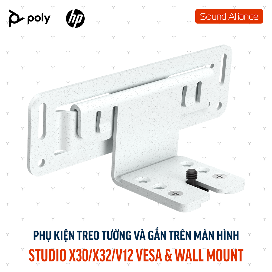  Phụ kiện Giá treo tường và ngàm VESA Poly Studio X30/X32/V12 (875L6AA) 