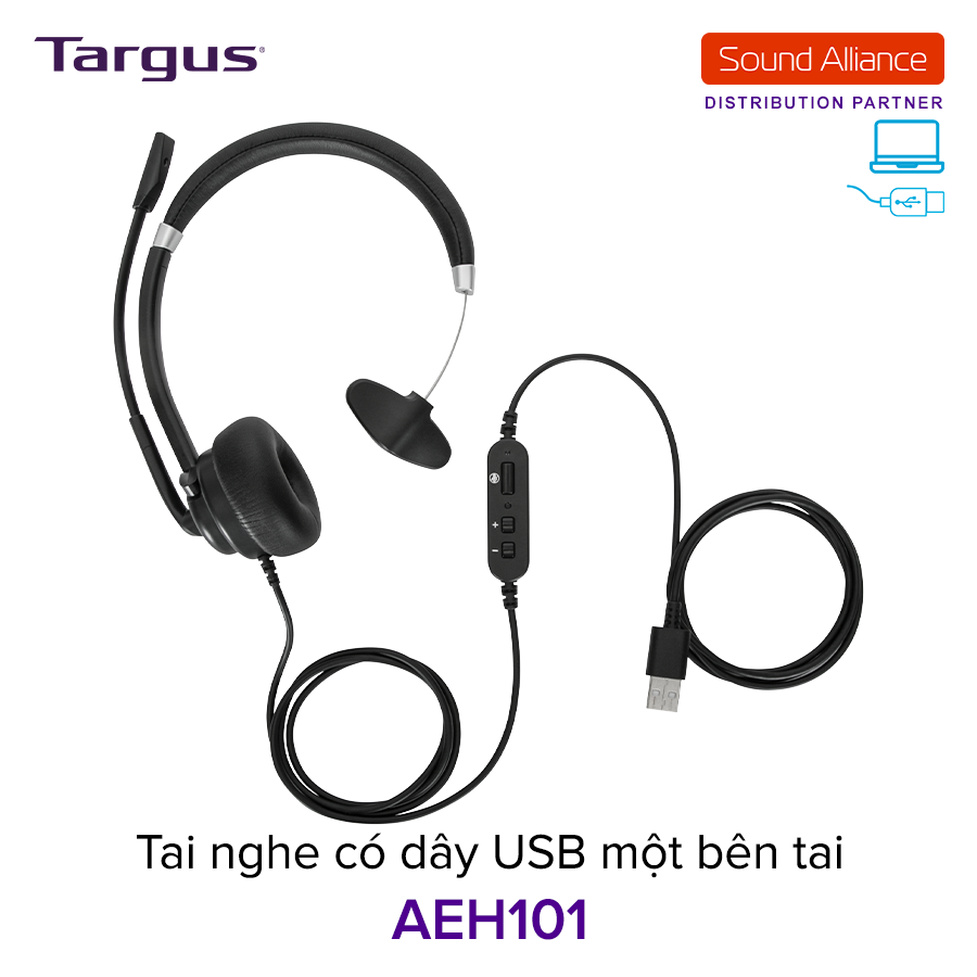  Tai nghe có dây USB một bên tai Targus AEH101 