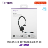  Tai nghe có dây USB một bên tai Targus AEH101 