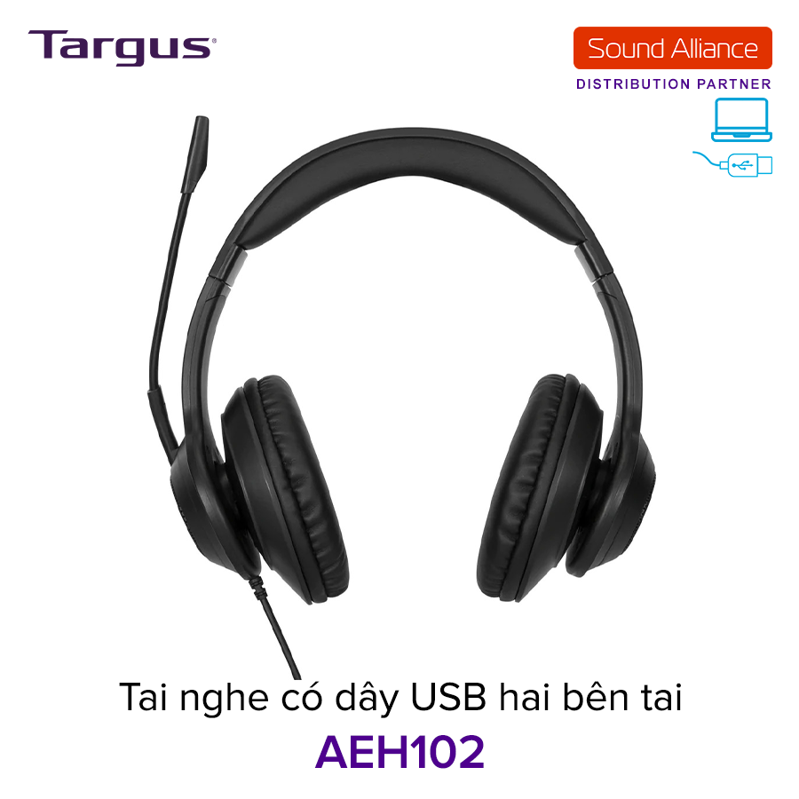  Tai nghe có dây USB hai bên tai Targus AEH102 