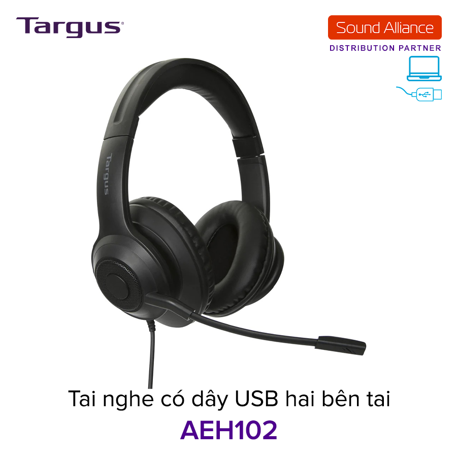  Tai nghe có dây USB hai bên tai Targus AEH102 