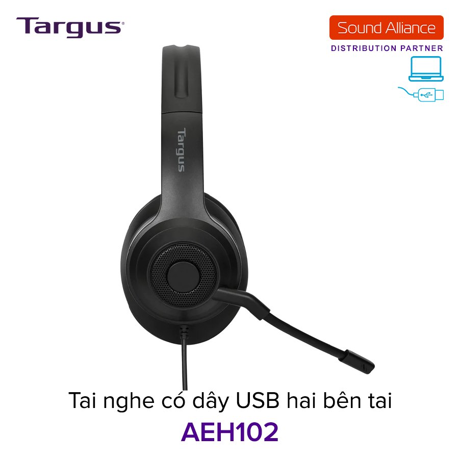  Tai nghe có dây USB hai bên tai Targus AEH102 