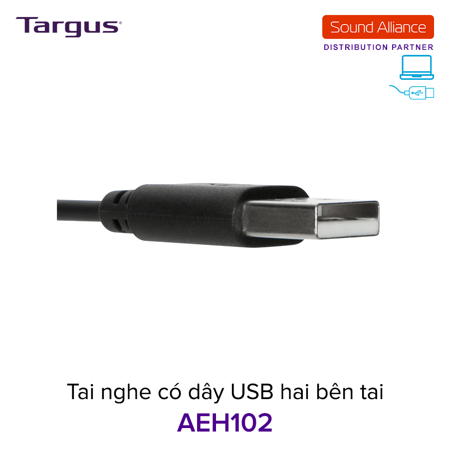  Tai nghe có dây USB hai bên tai Targus AEH102 