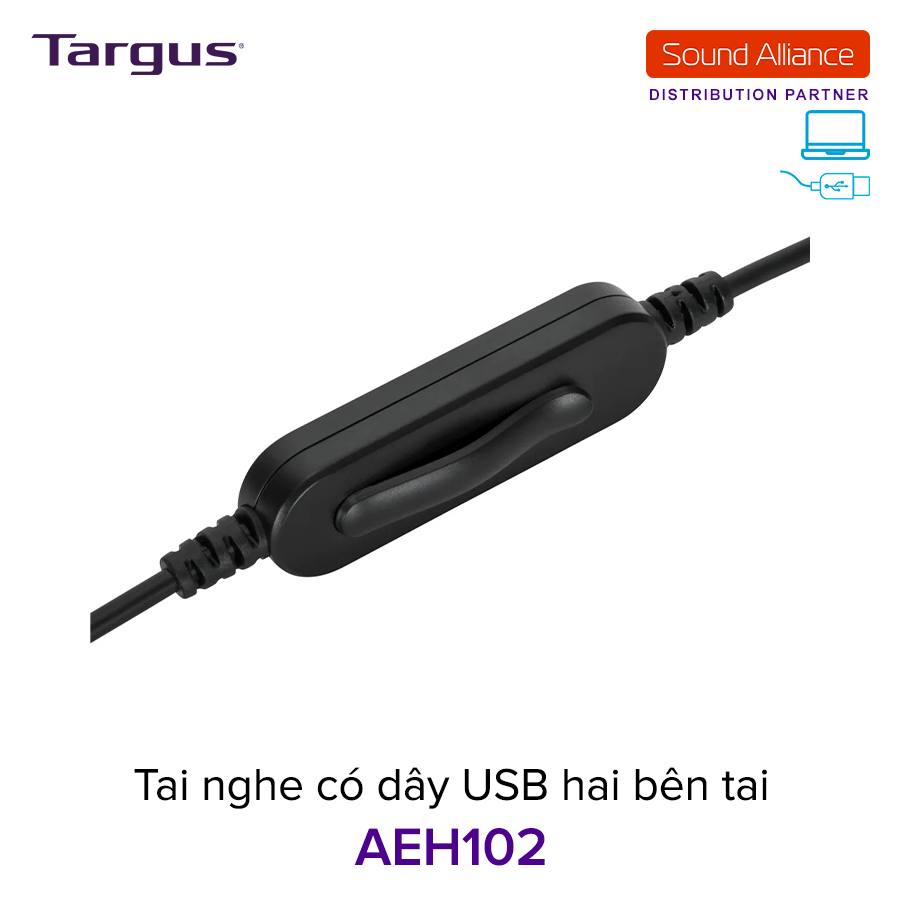  Tai nghe có dây USB hai bên tai Targus AEH102 