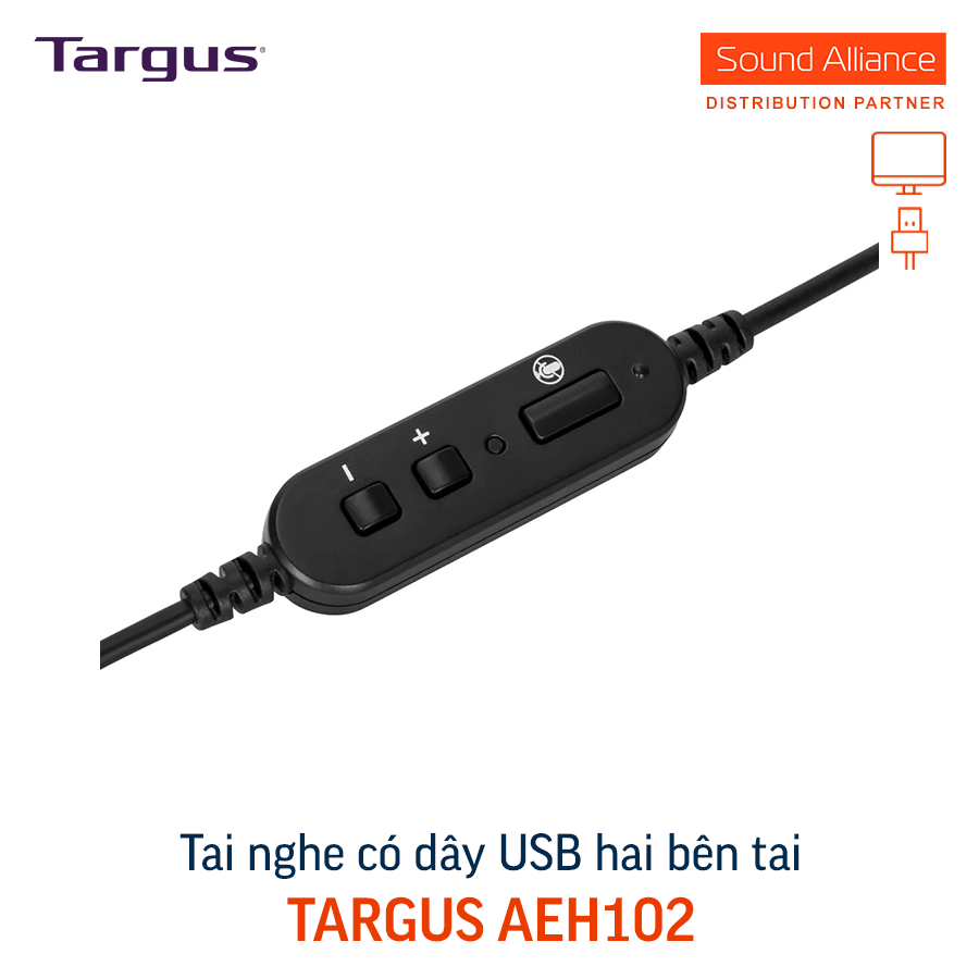  Tai nghe có dây USB hai bên tai Targus AEH102 