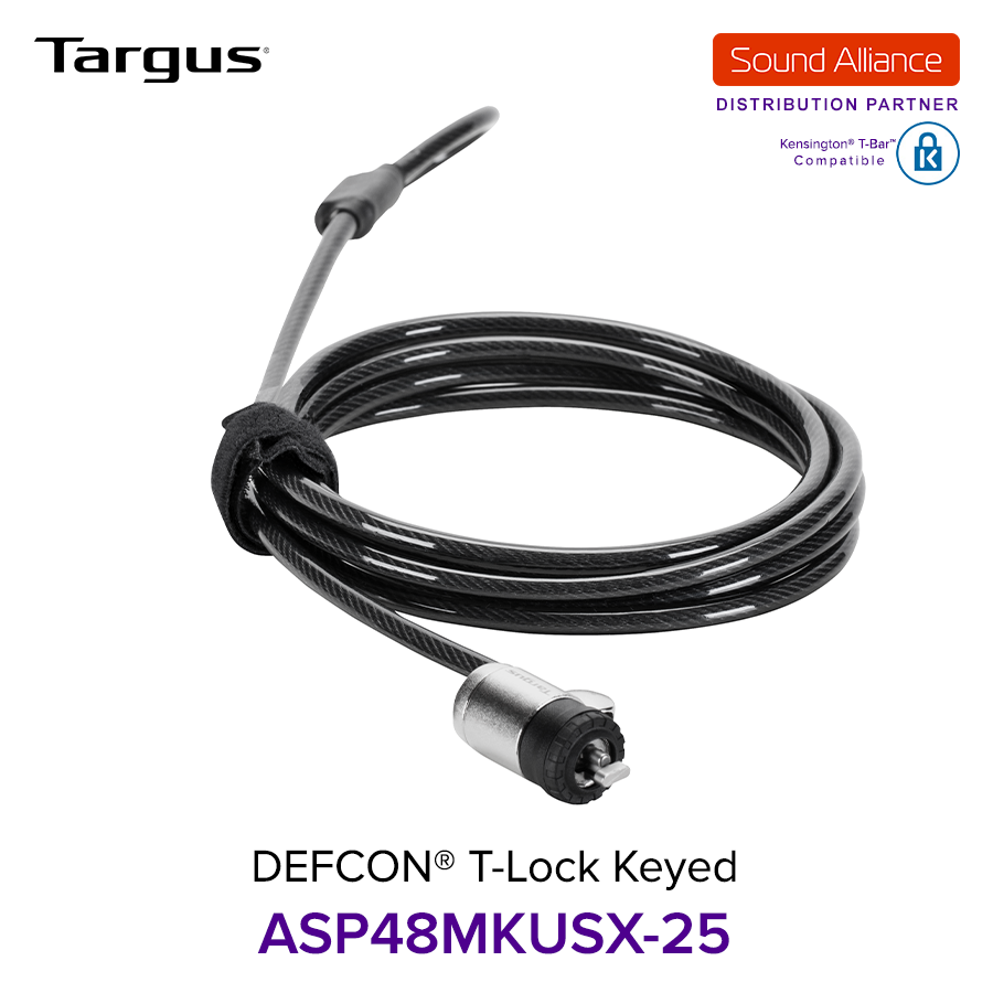  Dây cáp khoá laptop DEFCON® T-Lock Keyed Targus ASP48 