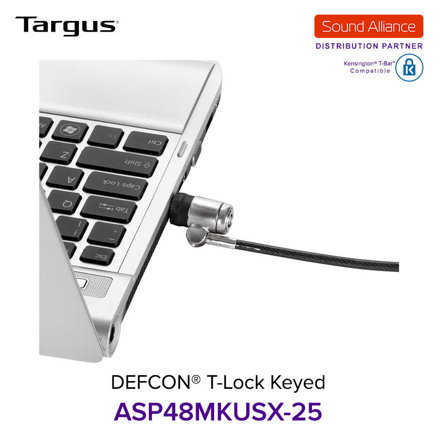  Dây cáp khoá laptop DEFCON® T-Lock Keyed Targus ASP48 