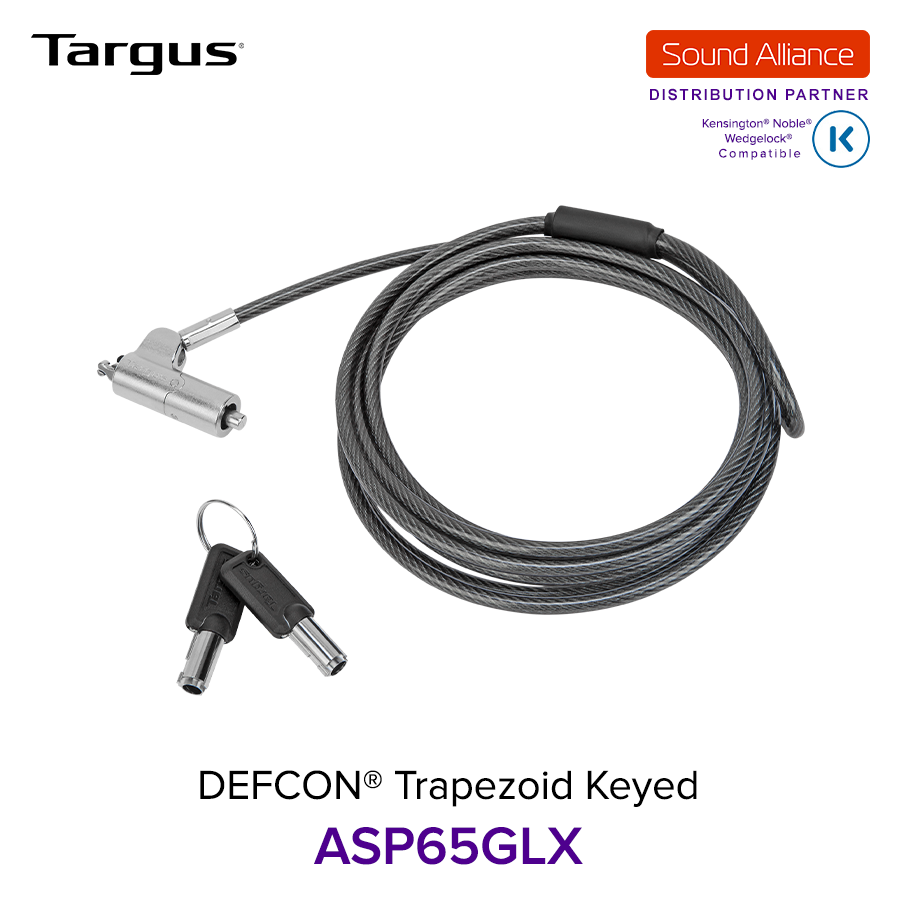  Dây cáp khoá laptop DEFCON® TrapEZoid Keyed Targus ASP65 
