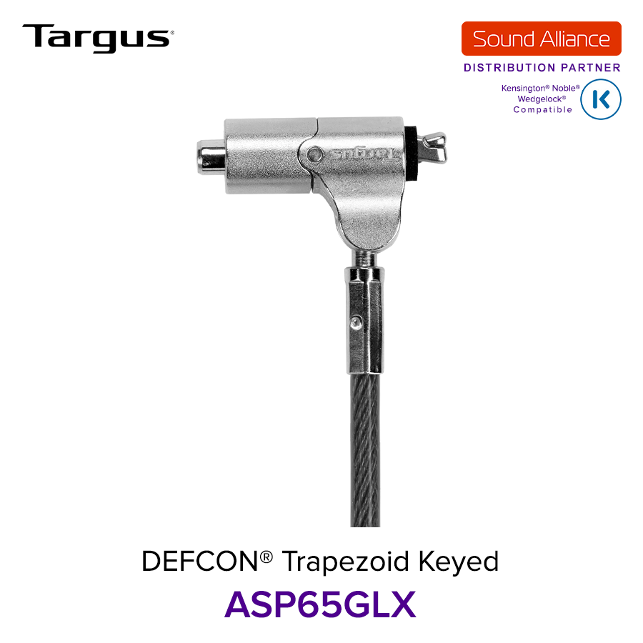  Dây cáp khoá laptop DEFCON® TrapEZoid Keyed Targus ASP65 