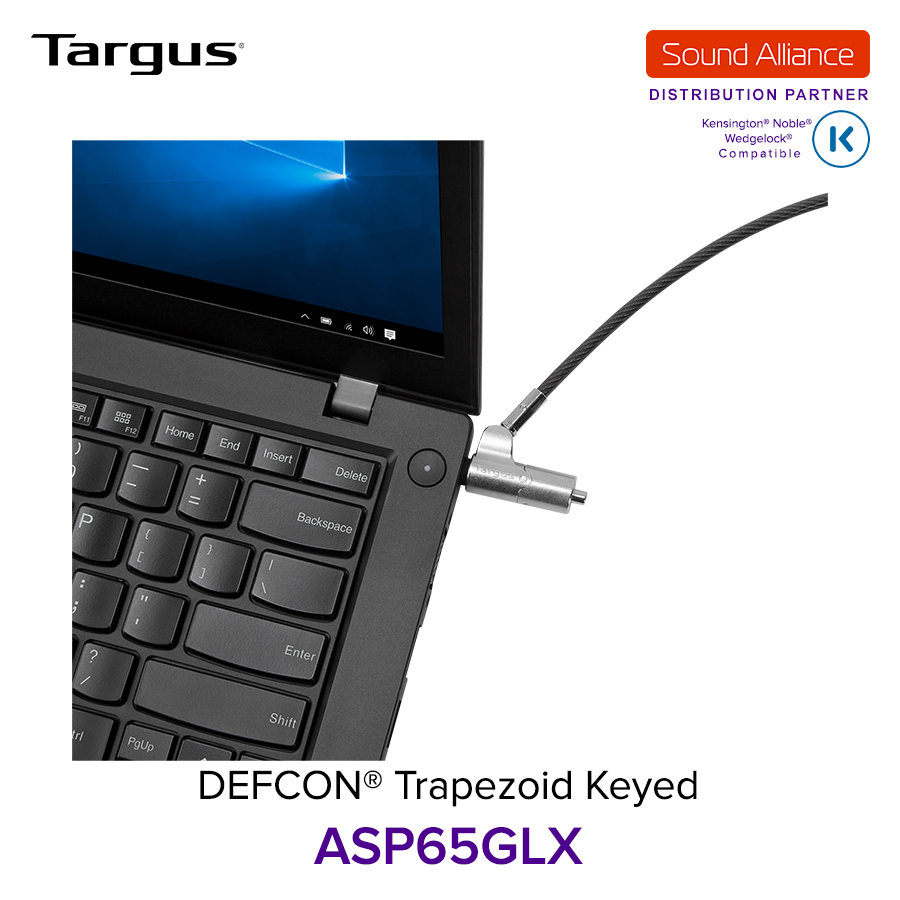  Dây cáp khoá laptop DEFCON® TrapEZoid Keyed Targus ASP65 