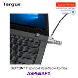  Dây cáp khoá laptop DEFCON® Trapezoid Resettable Targus ASP66 