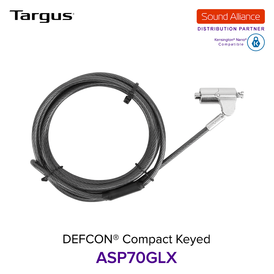  Dây cáp khoá laptop DEFCON® Compact Keyed Targus ASP70 
