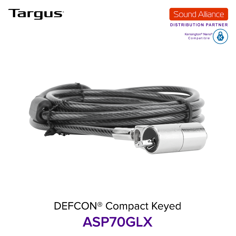  Dây cáp khoá laptop DEFCON® Compact Keyed Targus ASP70 