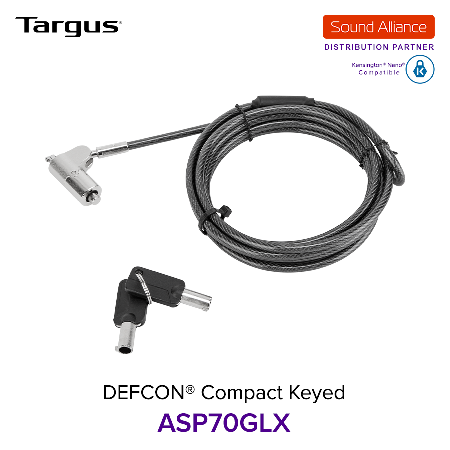  Dây cáp khoá laptop DEFCON® Compact Keyed Targus ASP70 