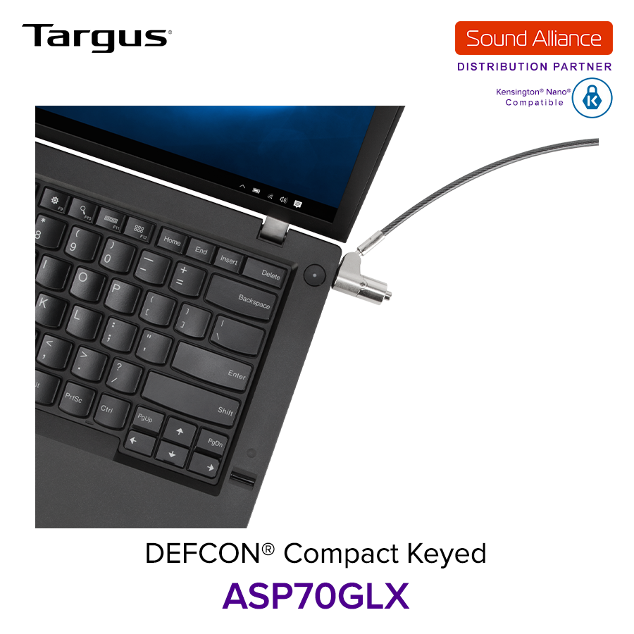  Dây cáp khoá laptop DEFCON® Compact Keyed Targus ASP70 