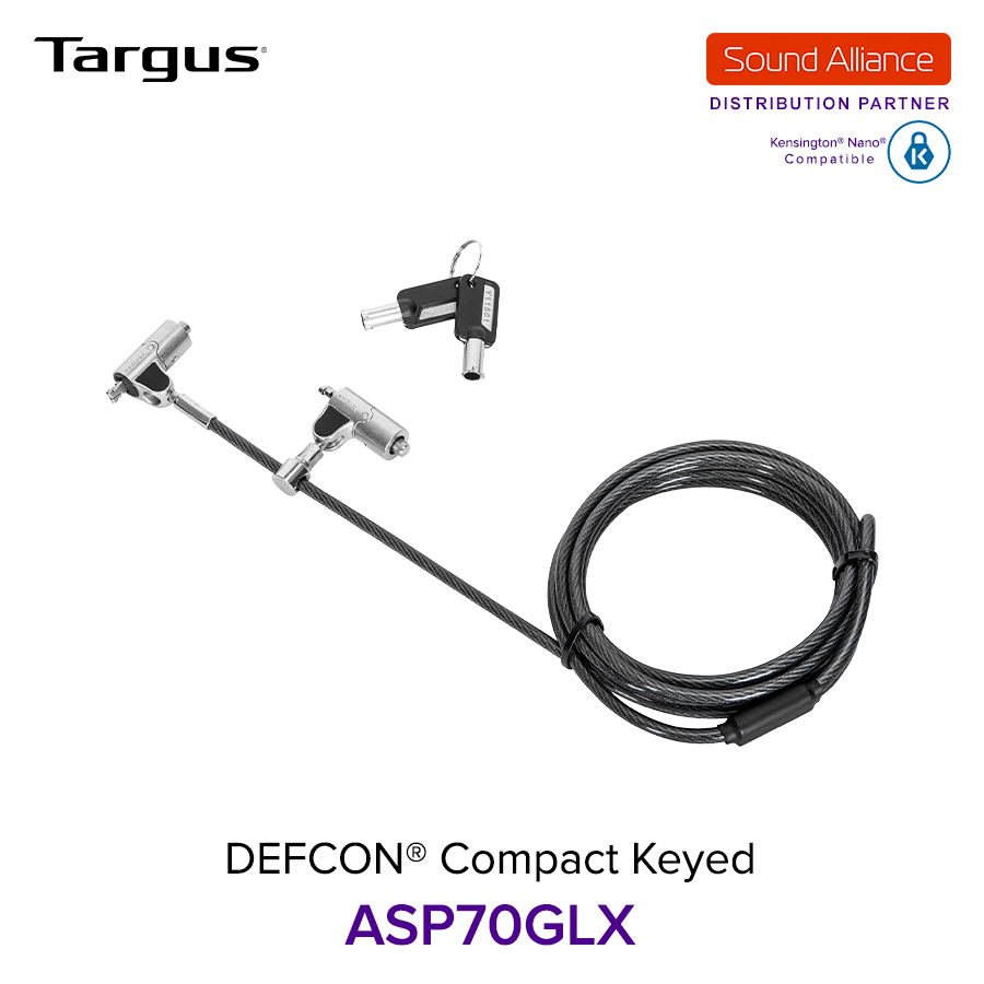  Dây cáp khoá laptop DEFCON® Compact Keyed Targus ASP70 