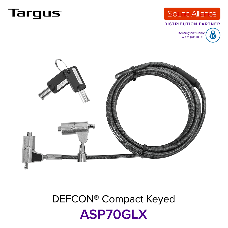  Dây cáp khoá laptop DEFCON® Compact Keyed Targus ASP70 