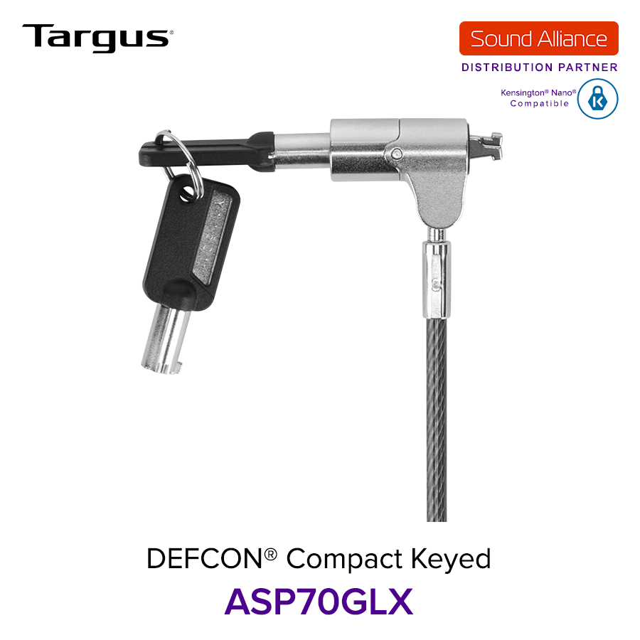  Dây cáp khoá laptop DEFCON® Compact Keyed Targus ASP70 