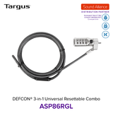  Dây cáp khoá laptop DEFCON® 3 trong 1 Universal Resettable Targus ASP86 