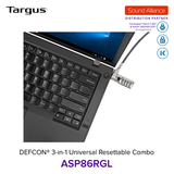  Dây cáp khoá laptop DEFCON® 3 trong 1 Universal Resettable Targus ASP86 