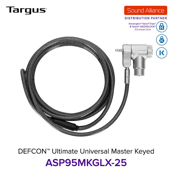  Dây cáp khoá laptop DEFCON® Ultimate Universal Master Keyed Targus ASP95 