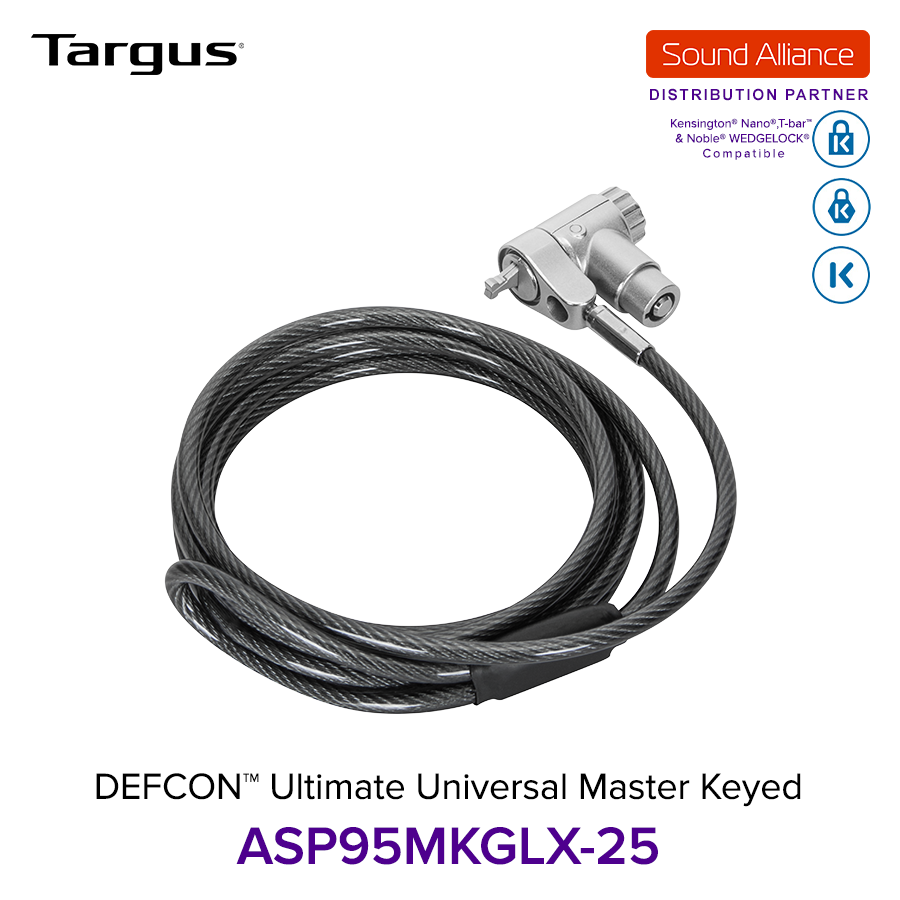  Dây cáp khoá laptop DEFCON® Ultimate Universal Master Keyed Targus ASP95 