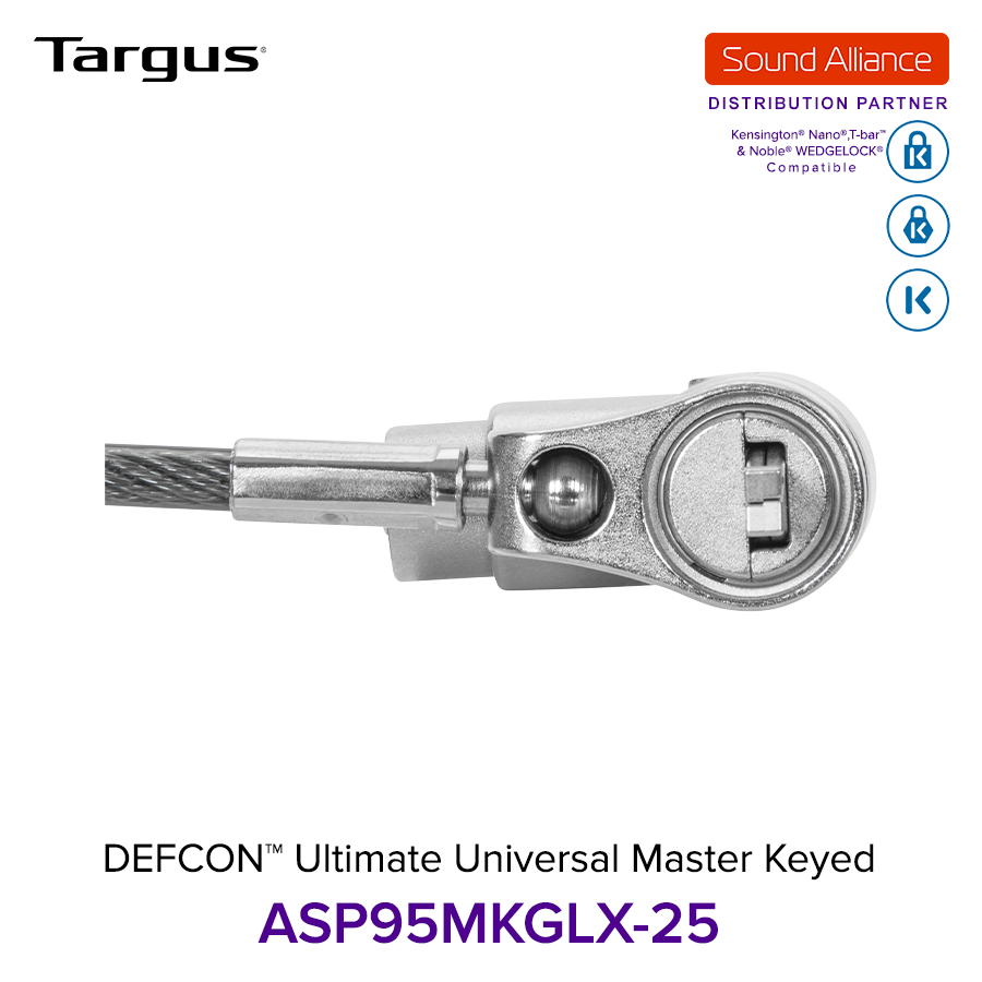  Dây cáp khoá laptop DEFCON® Ultimate Universal Master Keyed Targus ASP95 
