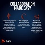  Tai nghe USB và 3.5mm hai bên tai Poly Blackwire 5220 USB-A (7S4L8AA) 