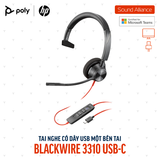  Tai nghe có dây Poly Blackwire 3310 Microsoft Teams USB-C (760Q7AA) 