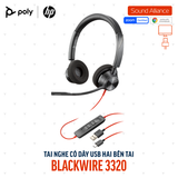  Tai nghe có dây USB hai bên tai Poly Blackwire 3320 USB-A (76J16AA) 