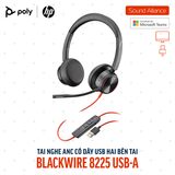  Tai nghe ANC có dây Poly Blackwire 8225 Microsoft Teams USB-A 772K3AA 