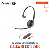  Tai nghe có dây USB một bên tai Poly Blackwire 3210 USB-C (80S09A6) 
