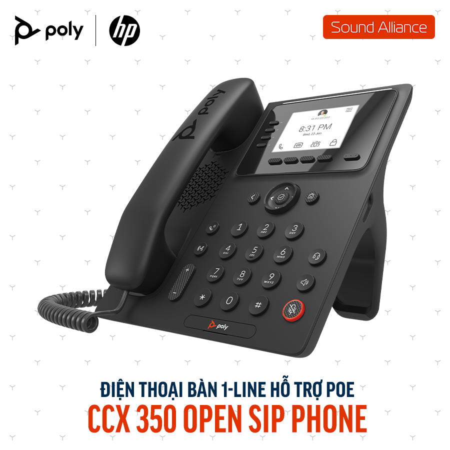  Điện thoại bàn Poly CCX 350 Open SIP Phone (8F3T7AA) 