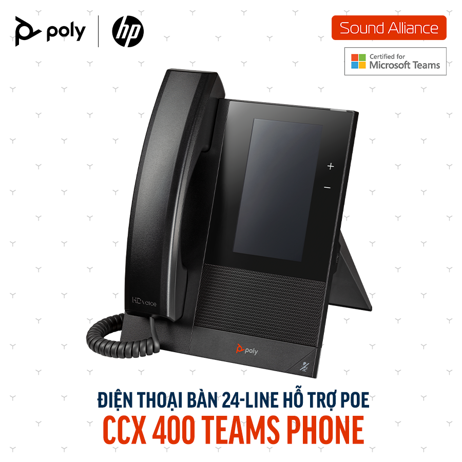  Điện thoại bàn Poly CCX 400 Microsoft Teams Phone (848Z8AA#AB1) 