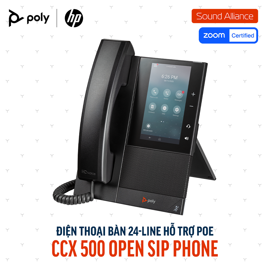  Điện thoại bàn Poly CCX 500 Open SIP Phone (84C15AA#ABA) 