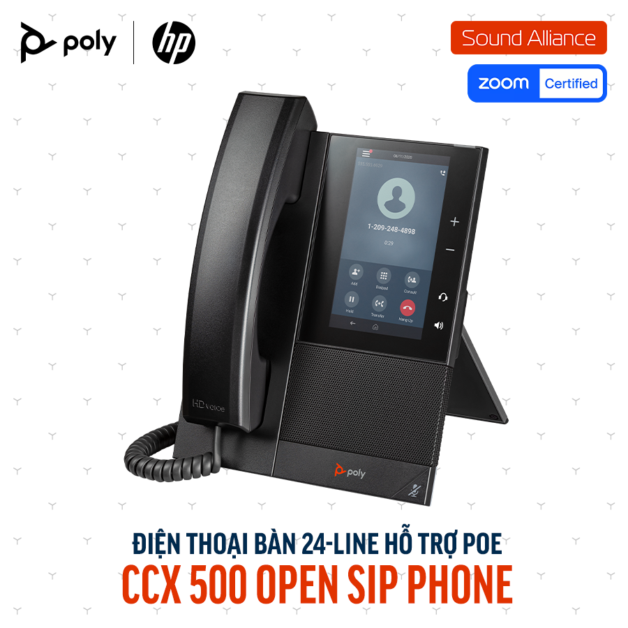  Điện thoại bàn Poly CCX 500 Open SIP Phone (84C15AA#ABA) 